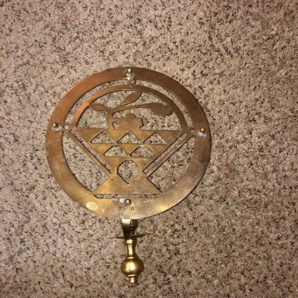 Brass Wall Candle Holder Used Some Wear - Picture 12 of 12